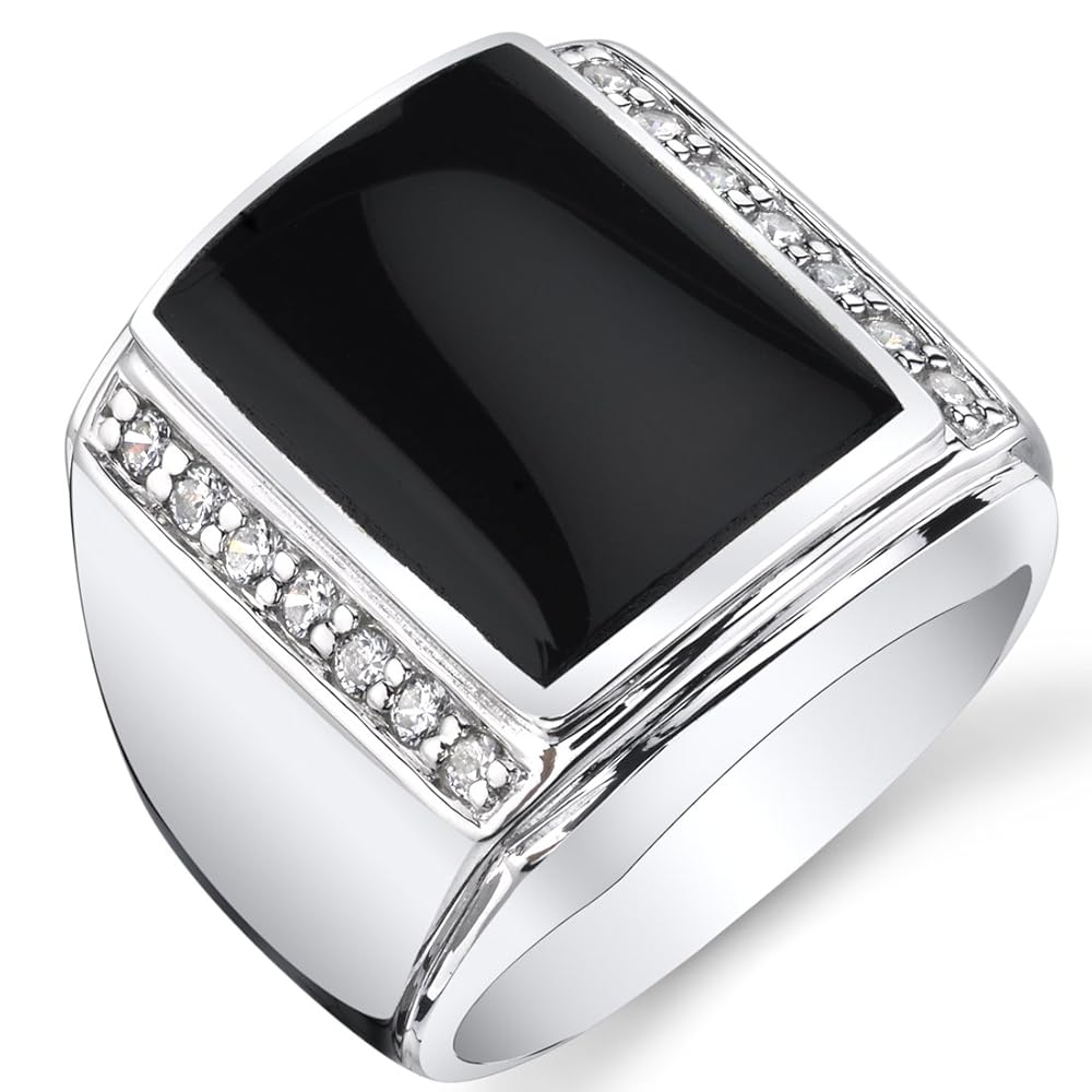 【最終値下げ】 SYKIA Stone Square Pierce onyx Amazon.com: Faceted Square Black Onyx Stone Ring 925